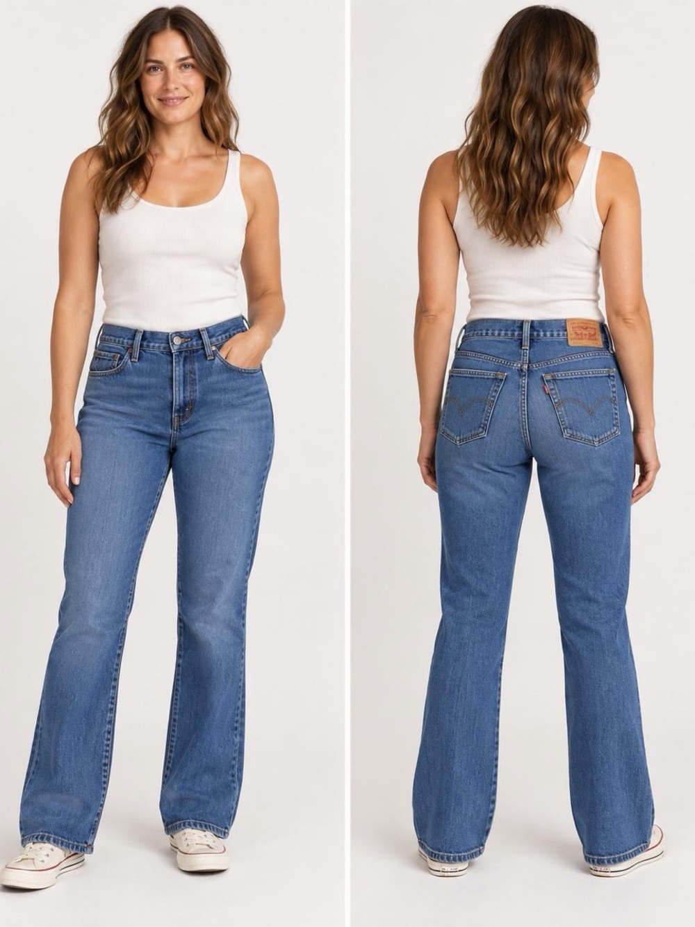 Levi’s 518 Superlow Bootcut Jeans Size 8 M Y2K Low Rise Blue Denim